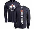 Edmonton Oilers #93 Ryan Nugent-Hopkins Navy Blue Backer Long Sleeve T-Shirt