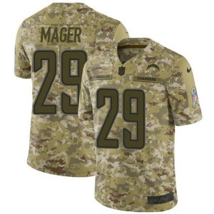Los Angeles Chargers #29 Craig Mager Limited Camo 2018 Salute to Service NFL Jersey