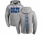 Indianapolis Colts #58 Bobby Okereke Ash Backer Pullover Hoodie