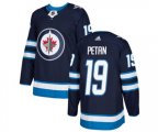 Winnipeg Jets #19 Nic Petan Authentic Navy Blue Home NHL Jersey