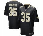 New Orleans Saints #35 Marcus Sherels Game Black Team Color Football Jersey