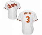 Baltimore Orioles #3 Cedric Mullins Replica White Home Cool Base Baseball Jersey