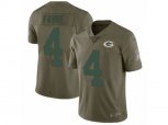 Green Bay Packers #4 Brett Favre Limited Olive 2017 Salute to Service NFL Jersey