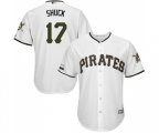 Pittsburgh Pirates #17 JB Shuck Replica White Alternate Cool Base Baseball Jersey
