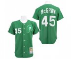 Philadelphia Phillies #45 Tug McGraw Authentic Green Throwback Baseball Jersey