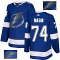 Tampa Bay Lightning #74 Dominik Masin Authentic Royal Blue Fashion Gold NHL Jersey