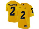 2016 Men's Jordan Brand Michigan Wolverines Charles Woodson #2 College Football Limited Jersey - Yellow