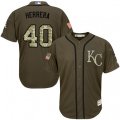 Kansas City Royals #40 Kelvin Herrera Replica Green Salute to Service MLB Jersey