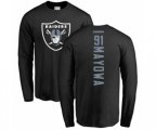 Oakland Raiders #91 Benson Mayowa Black Backer Long Sleeve T-Shirt