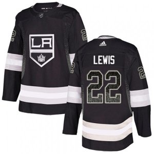 Los Angeles Kings #22 Trevor Lewis Authentic Black Drift Fashion NHL Jersey