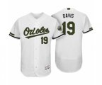 Baltimore Orioles #19 Chris Davis White 2017 Memorial Day Collection Flexbase Jersey
