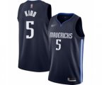 Dallas Mavericks #5 Jason Kidd Authentic Navy Finished Basketball Jersey - Statement Edition