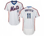 New York Mets #11 Jose Bautista White Alternate Flex Base Authentic Collection Baseball Jersey