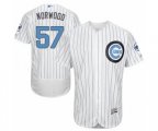 Chicago Cubs James Norwood Authentic White 2016 Father's Day Fashion Flex Base Baseball Player Jersey