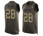 Baltimore Ravens #28 Justin Bethel Limited Green Salute to Service Tank Top Football Jersey