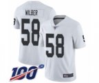 Oakland Raiders #58 Kyle Wilber White Vapor Untouchable Limited Player 100th Season Football Jersey