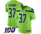Seattle Seahawks #37 Shaun Alexander Limited Green Rush Vapor Untouchable 100th Season Football Jersey