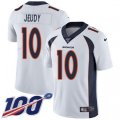 Denver Broncos #10 Jerry Jeudy White Stitched 100th Season Vapor Untouchable Limited Jersey