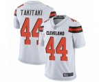 Cleveland Browns #44 Sione Takitaki White Vapor Untouchable Limited Player Football Jersey