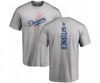Los Angeles Dodgers #10 Justin Turner Ash Backer T-Shirt