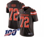 Cleveland Browns #72 Eric Kush Brown Team Color Vapor Untouchable Limited Player 100th Season Football Jersey