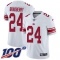 New York Giants #24 James Bradberry White Stitched NFL 100th Season Vapor Untouchable Limited Jersey