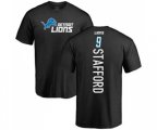 Detroit Lions #9 Matthew Stafford Black Backer T-Shirt