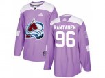 Colorado Avalanche #96 Mikko Rantanen Purple Authentic Fights Cancer Stitched NHL Jersey