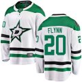 Dallas Stars #20 Brian Flynn Authentic White Away Fanatics Branded Breakaway NHL Jersey