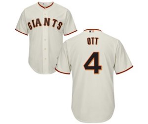 San Francisco Giants #4 Mel Ott Replica Cream Home Cool Base Baseball Jersey