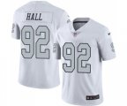 Oakland Raiders #92 P.J. Hall Elite White Rush Vapor Untouchable Football Jersey