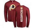 Washington Redskins #10 Paul Richardson Maroon Backer Long Sleeve T-Shirt