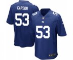 New York Giants #53 Harry Carson Game Royal Blue Team Color Football Jersey