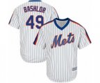 New York Mets Tyler Bashlor Replica White Alternate Cool Base Baseball Player Jersey