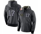 San Francisco 49ers #17 Jalen Hurd Stitched Black Anthracite Salute to Service Player Performance Hoodie