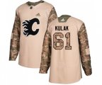Calgary Flames #61 Brett Kulak Authentic Camo Veterans Day Practice Hockey Jersey