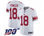 New York Giants #18 Bennie Fowler White Vapor Untouchable Limited Player 100th Season Football Jersey