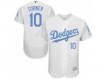 Los Angeles Dodgers #10 Justin Turner White Flexbase Authentic Collection Stitched Baseball Jersey