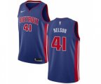 Detroit Pistons #41 Jameer Nelson Swingman Royal Blue Basketball Jersey - Icon Edition