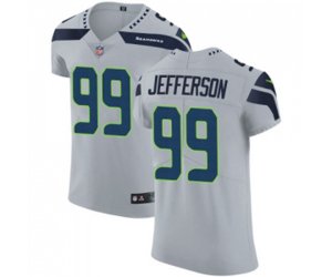 Seattle Seahawks #99 Quinton Jefferson Grey Alternate Vapor Untouchable Elite Player Football Jersey