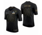 Tampa Bay Buccaneers Custom Black Super Bowl LV Jersey Salute To Service