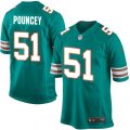 Miami Dolphins #51 Mike Pouncey Game Aqua Green Alternate NFL Jersey