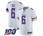 Minnesota Vikings #6 Matt Wile White Vapor Untouchable Limited Player 100th Season Football Jersey