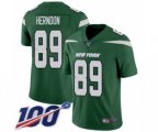 New York Jets #89 Chris Herndon Green Team Color Vapor Untouchable Limited Player 100th Season Football Jersey