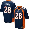 Denver Broncos #28 Jamaal Charles Game Navy Blue Alternate NFL Jersey