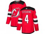 New Jersey Devils #4 Scott Stevens Red Home Authentic Stitched NHL Jersey