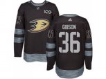 Anaheim Ducks #36 John Gibson Black 1917-2017 100th Anniversary Stitched NHL Jersey