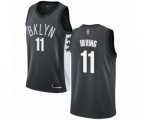 Brooklyn Nets #11 Kyrie Irving Authentic Gray Basketball Jersey Statement Edition