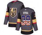 Vegas Golden Knights #38 Tomas Hyka Authentic Gray USA Flag Fashion NHL Jersey