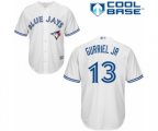 Toronto Blue Jays #13 Lourdes Gurriel Jr. Replica White Home Baseball Player Jersey